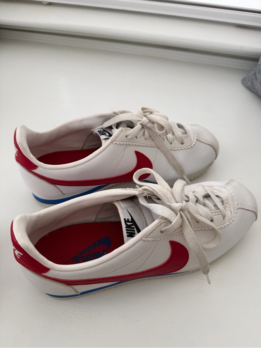 Nike Cortez Basic White Varsity Red Royal Blur Women size 6.5